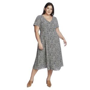 Women's Plus 14W 1. State Neo Renaissance Floral Midi Dress